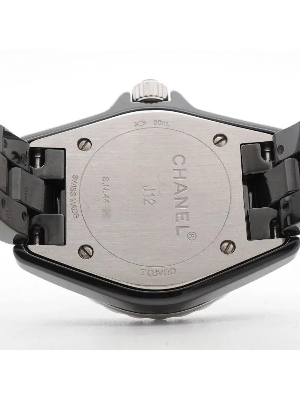 Chanel Diamond Black Dial Watch